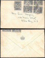 Newfoundland Cover Mailed 1940s. 5x 1c Stamps Codfish - Lettres & Documents