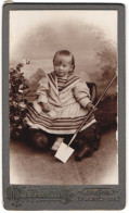 Fotografie Hugo Piéron-Loodts, Anvers, 7, Rue Des Cerises, 7, Portrait Modisch Gekleidetes Mädchen Mit Spaten  - Anonymous Persons