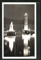 AK Lindau I. B., Abendstimmung Am Leuchtturm  - Lindau A. Bodensee