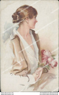 Cc48 Cartolina Art Deco Donnina Lady Donna Cupido Illustratore Artist Terzi - Autres & Non Classés