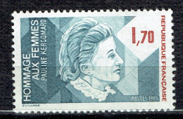 Hommage Aux Femmes : Pauline Kergomard - Unused Stamps