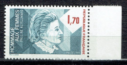 Hommage Aux Femmes : Pauline Kergomard - Unused Stamps