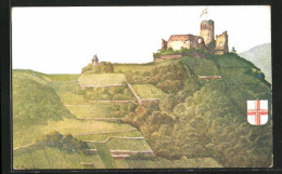 Künstler-AK Bernkastel, Burg Landshut  - Other & Unclassified
