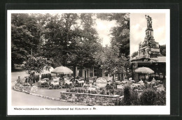 AK Rüdesheim A. Rh., Gasthaus Niederwaldschänke Am National-Denkmal  - Ruedesheim A. Rh.