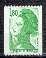 1,80 F Vert Type Liberté D'après Le Tableau "La Liberté Guidant Le Peuple"  De Delacroix (issu De Roulette) - Ungebraucht