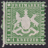 Wurttemberg 1863 Sc 34a Mi 25b MH* Partial Gum Rough Perfs - Ungebraucht