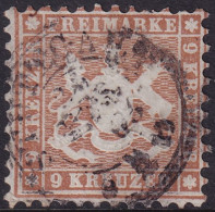 Wurttemberg 1863 Sc 39 Mi 28b Used Stuttgart Cancel - Afgestempeld