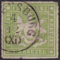 Wurttemberg 1865 Sc 41 Mi 30 Used Ravensburg Cancel - Used