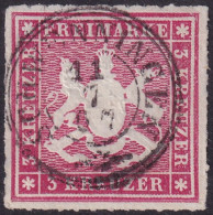 Wurttemberg 1865 Sc 42 Mi 31 Used Schwenningen Cancel - Usados