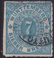 Wurttemberg 1869 Sc 50 Mi 39 Used Stuggart Cancel - Afgestempeld