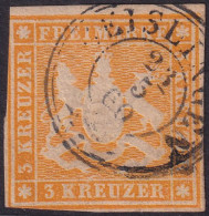 Wurttemberg 1859 Sc 15 Mi 12 Used [..]eislingen Cancel Thin At Centre - Usados