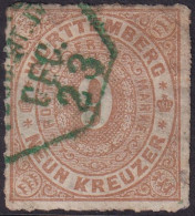 Wurttemberg 1873 Sc 51 Mi 40 Used Small Corner Fold - Used