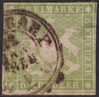 Wurttemberg 1857 Sc 10 Mi 8 Used Multiple Thins - Used