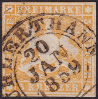 Wurttemberg 1857 Sc 9 Mi 7 Used Buhlerthann Cancel - Afgestempeld