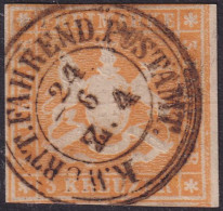Wurttemberg 1857 Sc 9 Mi 7 Used K. Wurtt. Fahrend Postamt. Cancel - Afgestempeld