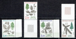 Faune Et Flore De France : Hêtre Fayard, Orme De Montagne, Chêne Pédonculé Et Epicéa - Unused Stamps