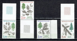 Faune Et Flore De France : Hêtre Fayard, Orme De Montagne, Chêne Pédonculé Et Epicéa - Unused Stamps