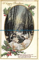 R152593 Greetings. A Happy Christmas. Snow In The Woods - World