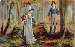 R151928 Old Postcard. Woman With Man In The Woods. B. B. London - Autres & Non Classés