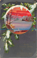 R152611 Greetings. Hearty Christmas Wishes. Winter Scene. 1912 - Monde