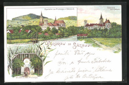 Lithographie Sazava, Opatstvi Sv. Prokopa, Studanka Sv. Prokopa  - Czech Republic