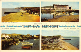 R153271 Greetings From West Bay. Bridport. Multi View. Jarrold. RP - Monde