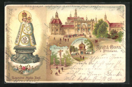 Lithographie Svatá Hora, Kloster, Kalvarie, Svatá Studánka  - República Checa