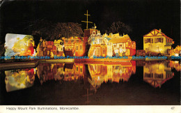 R153292 Happy Mount Park Illuminations. Morecambe. By Night. Bamforth. Color Glo - World