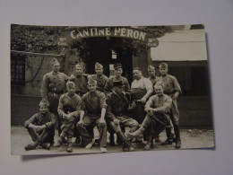 RHONE-CARTE PHOTO CANTINE PERON-LYON LA PART DIEU Caserne 9 è Régiment De Cuirassiers -ANIMEE - Lyon 3