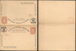 Mexico Double Sided 3c Postal Stationery Card 1880s/90s Unused - Mexico