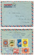 Iraq 1960 Airmail Cover; Baghdad To New York, NY; Mix Of Six Stamps; Censor - Iraq