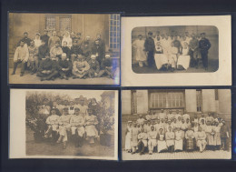 RPPC WWI - Wounded Soldiers, Doctors, Nurses - 4x Postcard Lot - Guerra 1914-18