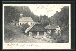 AK Johnsbach /Ober-Steiermark, Ortspartie Mit Kirche  - Sonstige & Ohne Zuordnung