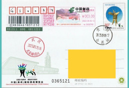 China JP277 China (Guizhou) International Alcoholic Beverage Expo Stamped Postcard Sent On The First Day In Place，ATM Po - Cartes Postales