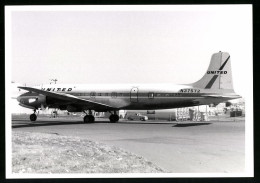 Fotografie Flugzeug Douglas DC-6, Passagierflugzeug Der United, Kennung N37572  - Luftfahrt
