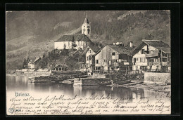 AK Brienz, Ortspartie Mit Kirche Vom Wasser Aus Gesehen  - Brienz