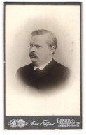 Fotografie Max Steffeur, Berlin-C., Rosenthaler-Str. 72 A, Bürgerlicher Herr Mit Brille Und Moustache  - Anonyme Personen