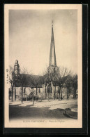 CPA Cour-Cheverny, Place De L`Eglise  - Cheverny