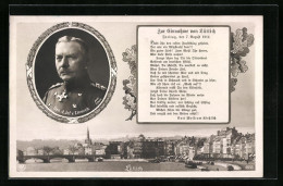 AK Gen. D. Inf. V. Emmich, Panorama Von Lüttich  - War 1914-18