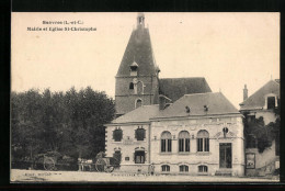 CPA Suèvres, Mairie Et Eglise St-Christophe  - Other & Unclassified