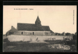 CPA St-Julien-sur-Cher, Eglise  - Autres & Non Classés