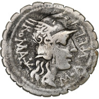 Aurelia, Denier Serratus, 118 BC, Narbo, Argent, TB+ - Röm. Republik (-280 / -27)
