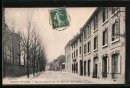 CPA Saint-Héand, Boulevard Ravel De Malval, La Poste  - Other & Unclassified