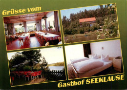 73949414 Arzberg_Oberfranken Gasthof Seeklause Gastraum Terrasse Zimmer - Autres & Non Classés