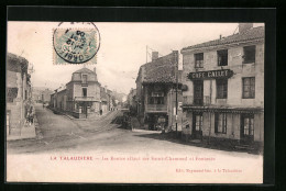 CPA La Talaudière, Les Routes Allant Sur Saint-Chamond Et Fontanès  - Saint Chamond