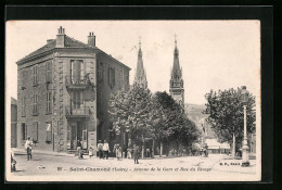 CPA Saint-Chamond, Avenue De La Gare Et Rue Du Rivage  - Saint Chamond