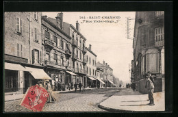 CPA Saint-Chamond, Rue Victor-Hugo, Vue De La Rue  - Saint Chamond