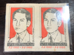 VIET  NAM  NORTH STAMPS-print Test Imperf 1985-(2dong Nguyen Ai Quoc At Tours Congress France 1920)1 Pcs 2 STAMPS Good Q - Vietnam