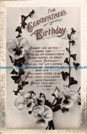 R152025 Greetings. For Grandfathers Birthday. Poem. Flowers - World