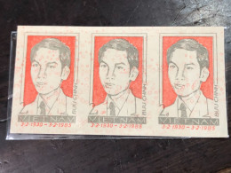 VIET  NAM  NORTH STAMPS-print Test Imperf 1985-(2dong Nguyen Ai Quoc At Tours Congress France 1920)1 Pcs 3 STAMPS Good Q - Vietnam